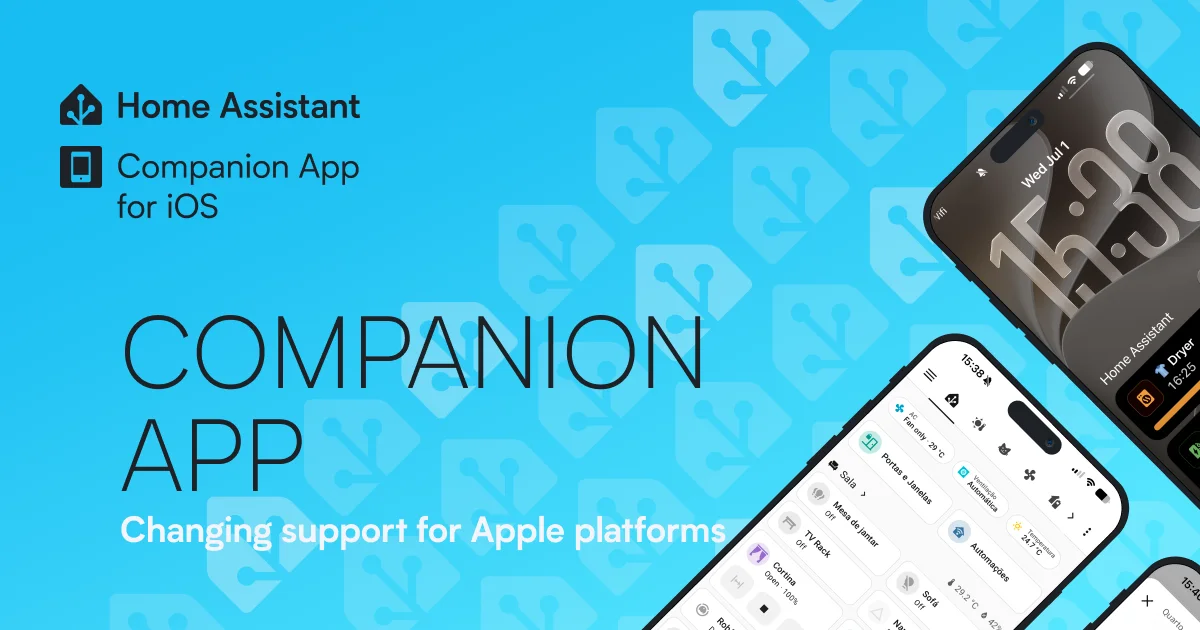 Home Assistant dropper support for ældre Apple-styresystemer i companion-app