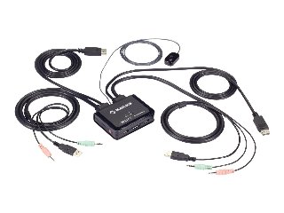 4K60 DisplayPort Cable KVM Switch - KVM / audio / USB switch - 2 porte