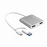 JCA365-N USB-C to Dual HDMI Multi-Monitor Adapter