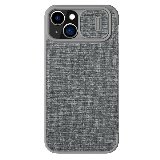 Nillkin Qin Cloth Pro Case Case for iPhone 14 Plus Camera Cover Holster Cover Flip Case Grey