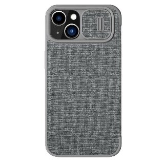 Nillkin Qin Cloth Pro Case Case for iPhone 14 Plus Camera Cover Holster Cover Flip Case Grey
