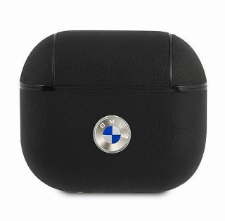 BMW Genuine Leather Silver Logo Case for AirPods 3