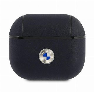 BMW Genuine Leather Silver Logo Case for AirPods 3