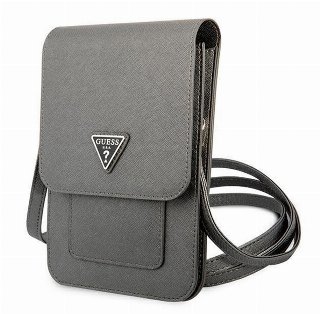 GUESS Handbag GUWBSATMGR gray / gray Saffiano Triangle
