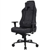 Arozzi Vernazza Soft Fabric - Stol - ergonomisk - armstøtter - vippe - drejeled - Ren sort