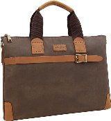 Mayfair Taske15" Kanvas, Læder Brun