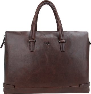 Milano Taske15.6" Ægte læder Brun