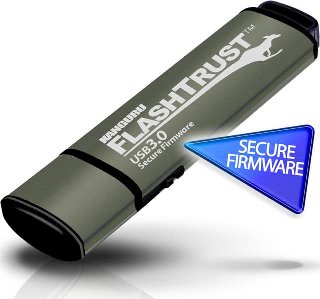 Kanguru iStorage Kanguru FlashTrust USB-nøgle 256 GB USB Type-A 3.2 Gen 1 (3.1 Gen 1) Grøn 256GB USB-A Grøn