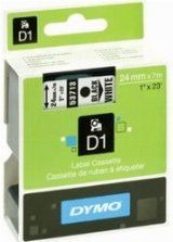 Dymo 53713 D1 / 24 mm. / Sort Tekst / Hvid Tape