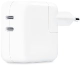 Strømforsyning på 35 W med to USB-C-porteHvid