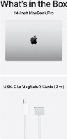 Apple MacBook Pro (2025) Sølv Apple M5 10/10 16GB 1000GB 14.2" - Notebook