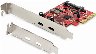 StarTech.com PEXUSB312C3 interface-kort/adapter Intern USB 3.2 Gen 1 (3.1 Gen 1) - USB-adapter