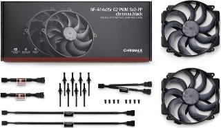 Noctua NF-A14X25R G2 PWM 140MM Chromax 2P Ventilator Sort - Indsats med blæser
