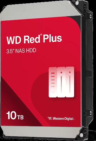WD Red Plus 10TB 3.5" 7200r/min SATA 6.0 Gbit/s HDD - 10 TB - 7200
