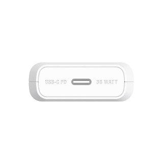 Unisynk USB-C Slim Wall Charger G3 36W Hvid - Strømforsyningsadapter