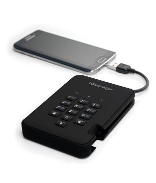 Istorage Diskashur2 SSD 256-BIT 2TB Phantom USB-A Sort