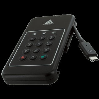 Apricorn AEGIS NVX 2TB SSD Ruggedized Encrypted USB-C Sort