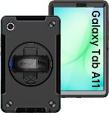 Rainproof military grade rugged case with hand strap and kick-standSamsung Galaxy Tab A11 Sort