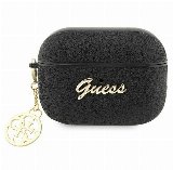 GUESS GUAP2GLGSHK AirPods Pro 2 cover black/black Glitter Flake 4G Charm