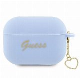 GUESS GUAP2LSCHSB AirPods Pro 2 cover blue/blue Silicone Charm Heart Collection
