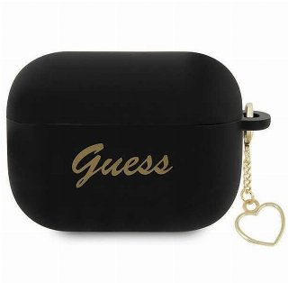 GUESS GUAP2LSCHSK AirPods Pro 2 cover black/black Silicone Charm Heart Collection