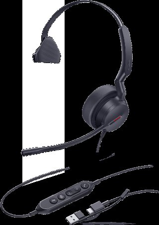 Yealink UH44 Mono USB-A, USB-C Microsoft Teams Sort