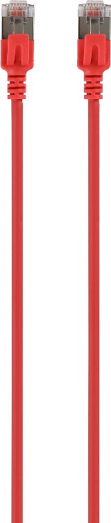 Prokord Slim Network cable / Patch cord LSZH RJ-45 Cat 6A 0.15m Rød