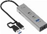 Universal Charging Metal HUB USB-C/A PD 85W - Hub - 4 porte