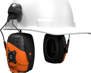 LINK 2.0 HEADPHONES WITH HELMET MOUNTStereo EN 352 Certificeret Sort, Orange