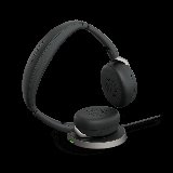 Jabra Evolve2 65 Flex Stereo USB-C Microsoft Teams Sort - Headset - Bluetooth - trådløs - USB-C