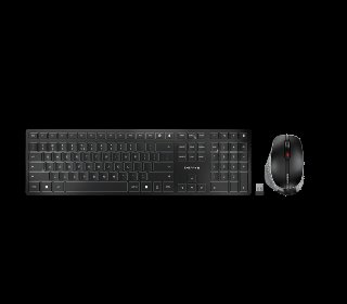 DW 9500 SLIM tastatur Mus inkluderet RF trådløs + Bluetooth QWERTY Nordisk Sort, GråCherry SX Nordisk