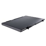 19" 1U rackhylde justerbar 19,5-38" 150 kg sort - Rackhylde