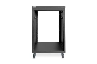 DN-48001 stativ 16U Fritstående reol Sort