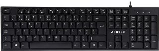 Wired Slim Keyboard Iso-azerty BeLedningsført Belgisk, Fransk