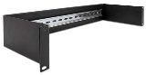 Rackmonteret DIN-skinne 19" 2U Sort