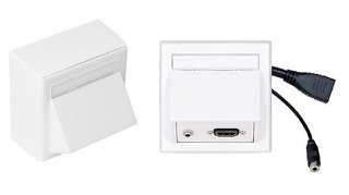 Vägguttag HDMI + 3,5mm LJUD UTANPÅLIGGANDE