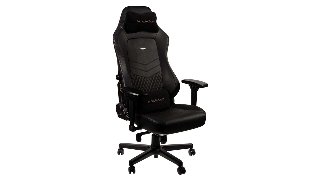 noblechairs HERO Real Leather Gaming Chair - Black Gamer Stol