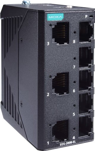 EDS-2008-EL Industriel, ikke administreret switch med 8 porte