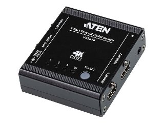 3-Port True 4K HDMI switch with IR control & pass-through