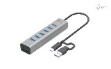 C31HUBMETAL703 interface hub USB 3.2 Gen 1 (3.1 Gen 1) Type-C 5000 Mbit/s Grå