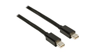 Valueline Mini Displayport Kabel Mini DisplayPort Han - Mini DisplayPort Han 3.00 m Sort
