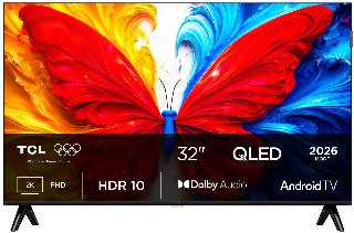 TCL 32" Fladskærms TV QLED 1080p (Fuld HD) High Dynamic Range 10 (HDR10) 32S5L