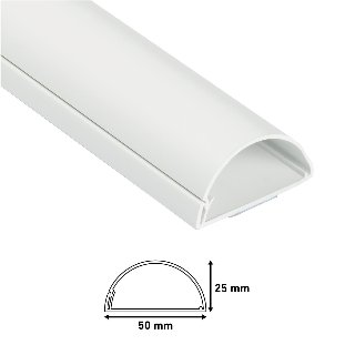 D-LINE D-profil Kabeldæksel 50x25mm 1x1m Hvid