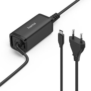 Hama Notebook Power Supply USB-C Gan 100-240V 5-20V/65W - Strømforsyning