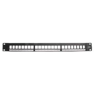 Triax Patch Panel 19" 1U Keystone CAT6 UTP 24 Portar