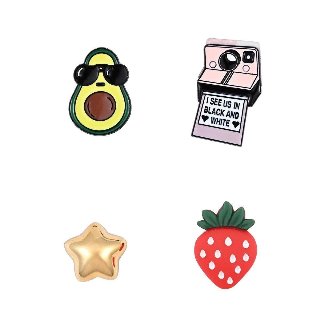 ONSALA Charms Pimp Your Phone Metal and Plastic 4pcs - Klistermærkepude