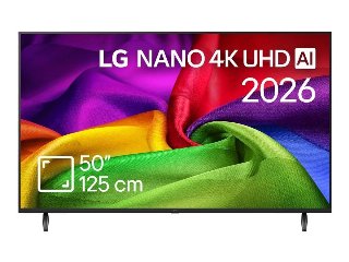 LG 50" Fladskærms TV LED 4K High Dynamic Range 10 (HDR10) 50NU800B3LC NU80 - LED-bagbelyst LCD TV - NANO 4K UHD AI - Smart TV