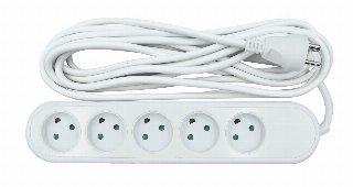 Nordic Quality Power 5-way socket grounded (D) 5m Strømforsyning