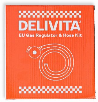 Delivita Gas Regulator & Hose Kit 50mbar DE+AT+LU
