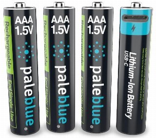 paleblue Pale Blue Voyager AAA Battery 4-pack AAA w/ 4x1 ca